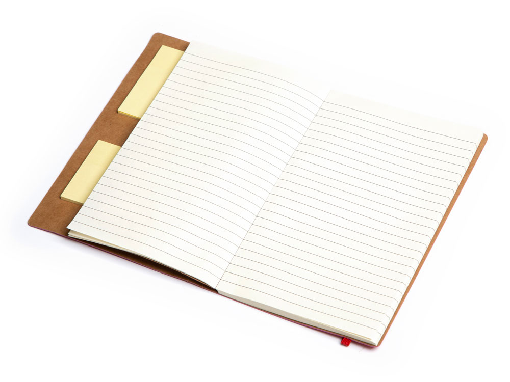 Блокнот А5 «Write and stick» с ручкой и набором стикеров, красный — изображение 4