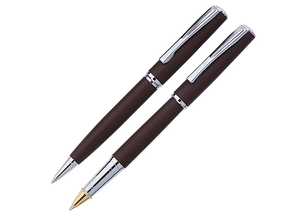 Набор «Pen and Pen»: ручка шариковая, ручка-роллер, темно-коричневый