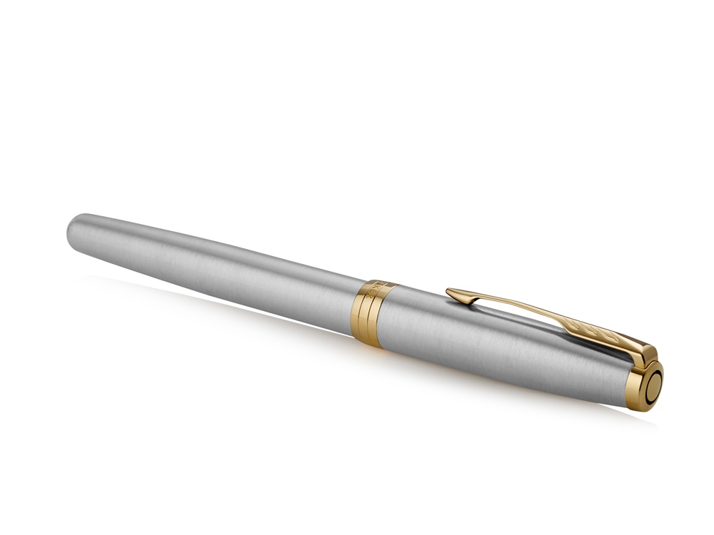 Ручка перьевая Parker «Sonnet Core Stainless Steel GT», серебристый/золотистый — изображение 3