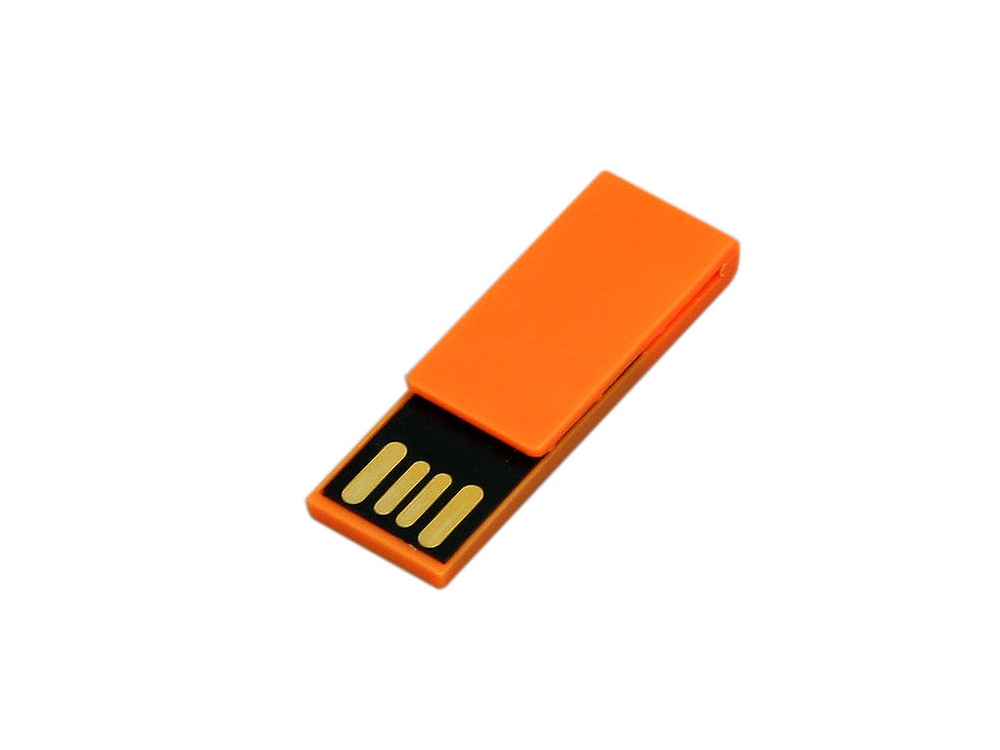USB 2.0- флешка промо на 16 Гб в виде скрепки, оранжевый — изображение 3