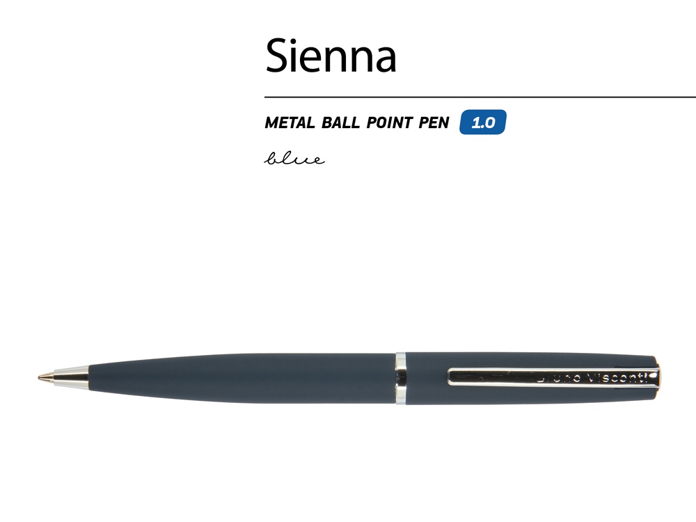 Ручка металлическая шариковая «Sienna», синий — изображение 2