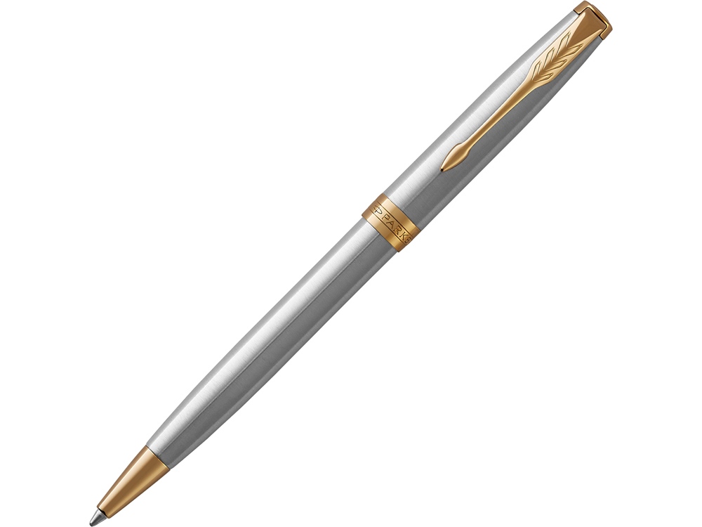 Ручка шариковая Parker «Sonnet Core Stainless Steel GT», серебристый/золотистый