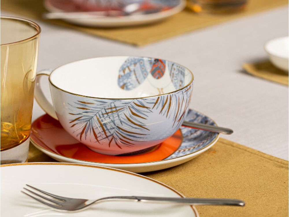 Набор чашка и блюдце «TEA SET TRO», голубой — изображение 9