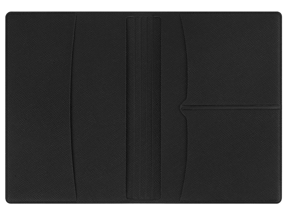 Обложка для паспорта с RFID защитой отделений для пластиковых карт «Favor», черный — изображение 5