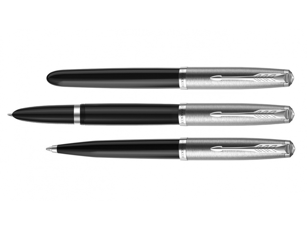 Ручка перьевая Parker 51 Core, F, черный, серебристый — изображение 5