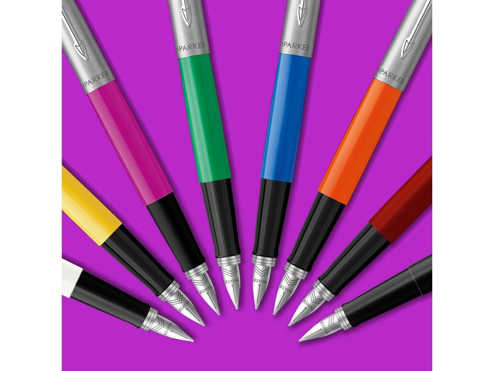 Ручка перьевая Parker Jotter Originals, M, красный, серебристый — изображение 5