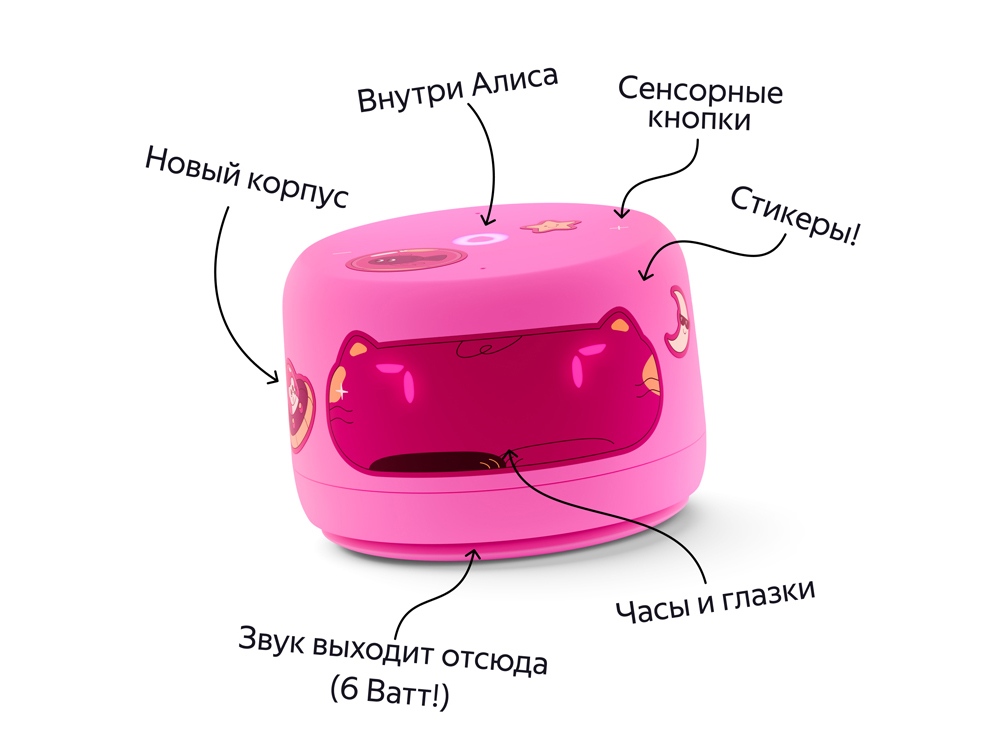 Умная колонка ЯНДЕКС Станция Лайт 2 с Алисой на YaGPT, 6 Вт, розовый — изображение 4