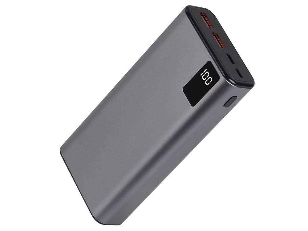 Внешний аккумулятор «NEO Journey» c быстрой зарядкой, 20000 mAh, серебристый, черный — изображение 3