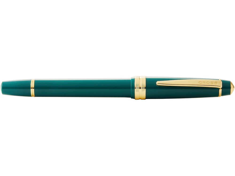 Ручка перьевая «Bailey Light Polished Green Resin and Gold Tone», перо F, зеленый/золотистый — изображение 4