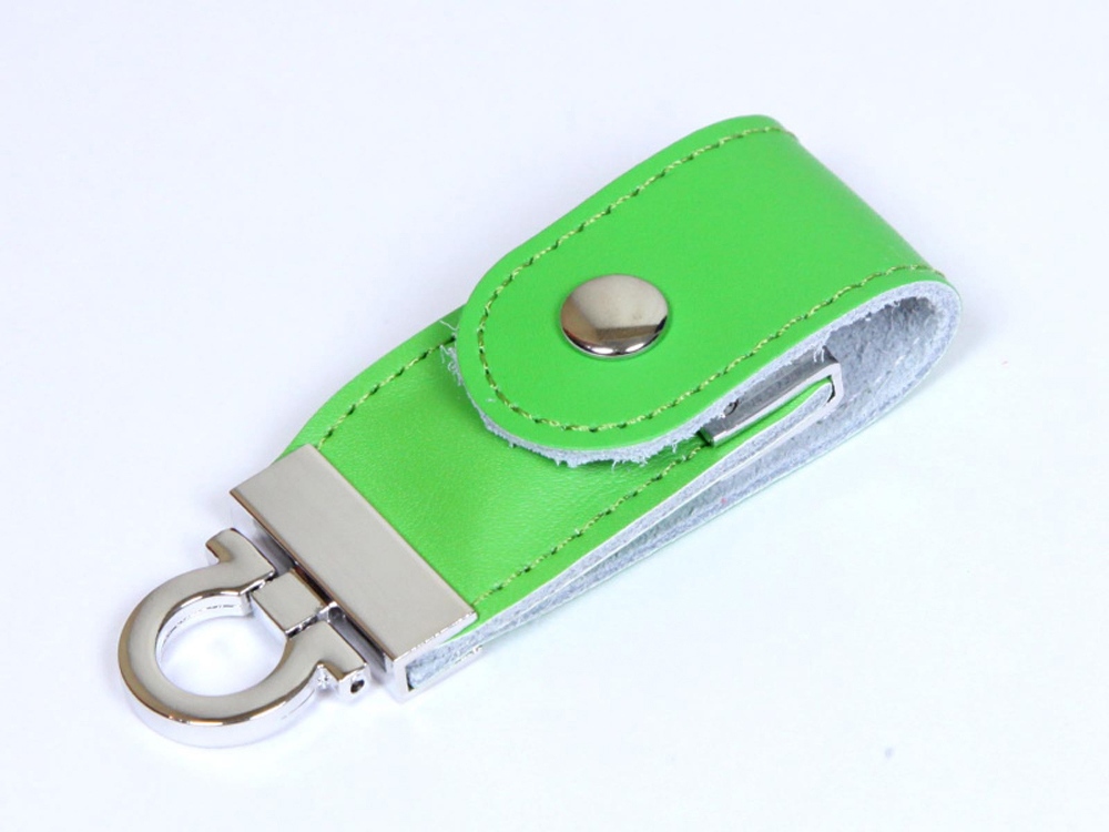 USB 2.0- флешка на 8 Гб в виде брелока, зеленый — изображение 2
