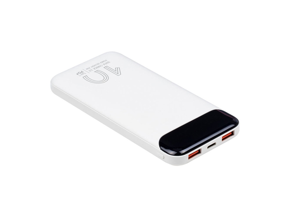 Внешний аккумулятор с дисплеем, 10000 mAh, белый — изображение 9