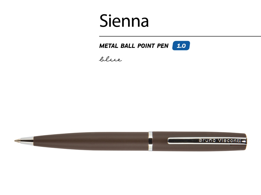 Ручка металлическая шариковая «Sienna», коричневый — изображение 2
