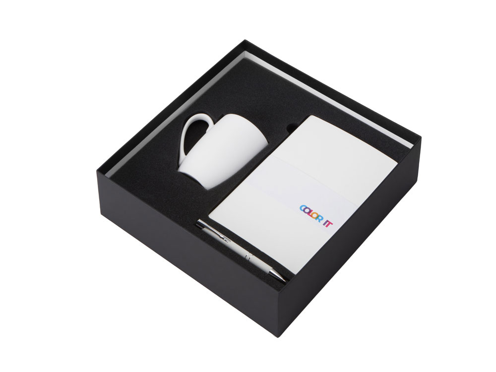 Подарочный набор «COLOR IT» с блокнотом, металлической ручкой и кружкой, белый — изображение 2