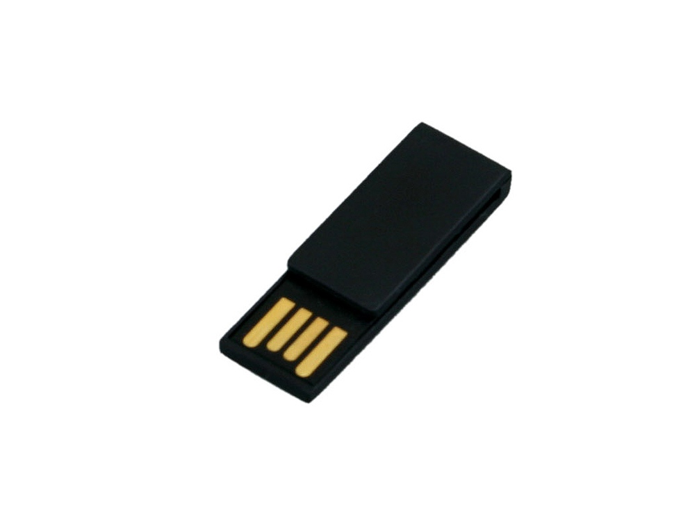 USB 2.0- флешка промо на 16 Гб в виде скрепки, черный — изображение 3