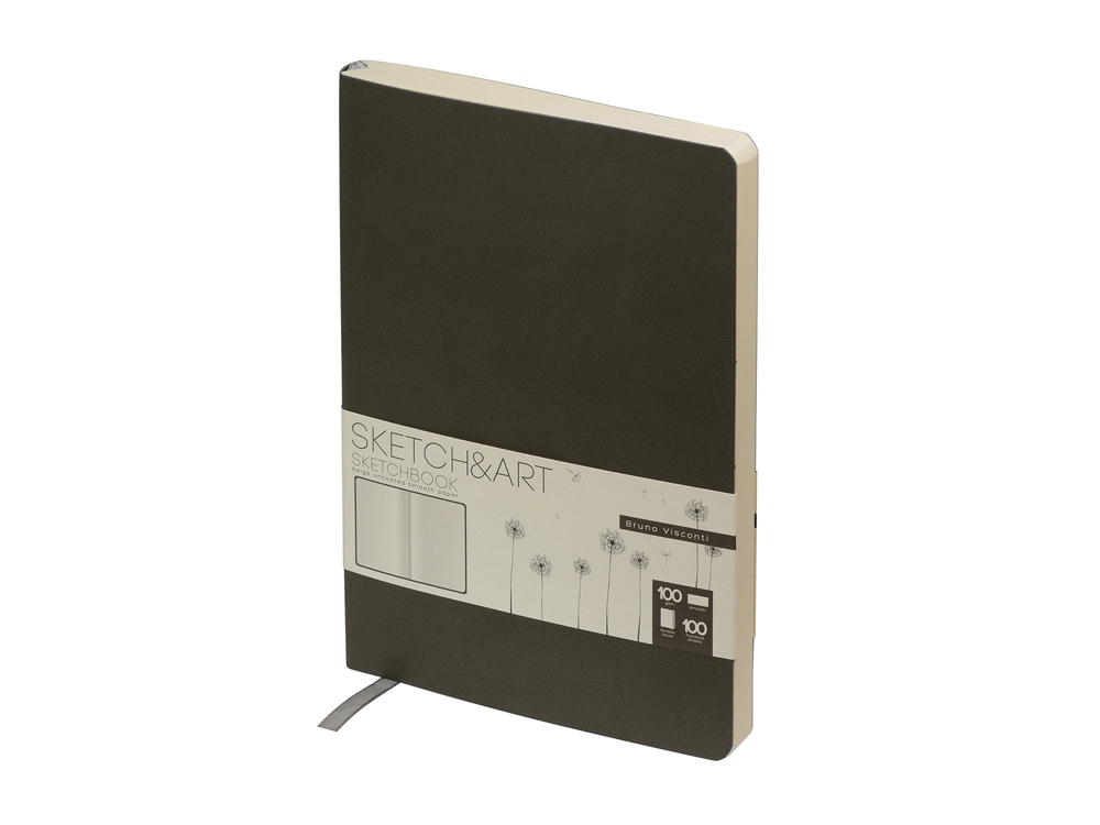 Скетчбук А5 «Sketch & Art» 100 г/м2, soft-touch, серый