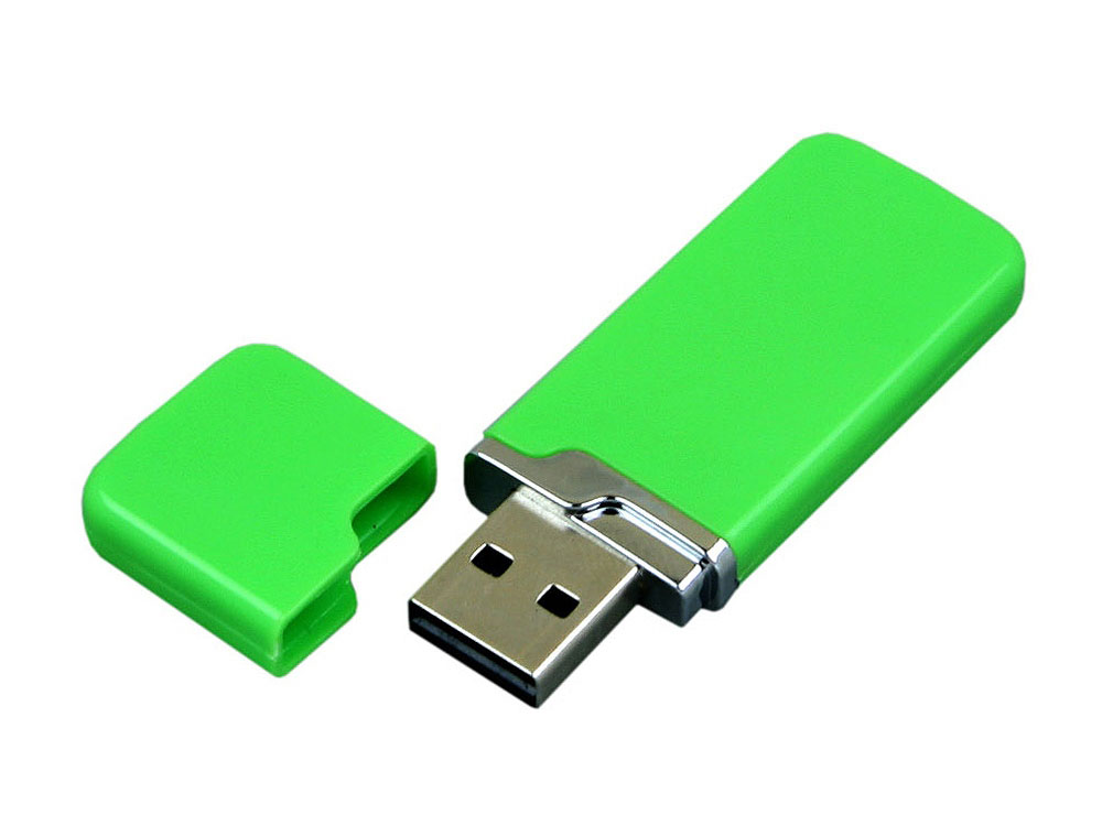 USB 3.0- флешка на 32 Гб с оригинальным колпачком, зеленый — изображение 2
