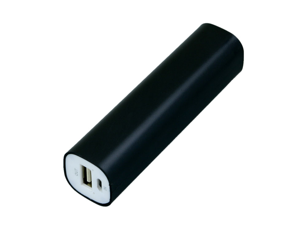 Внешний аккумулятор «Digi» прямоугольной формы, 2600 mAh, черный