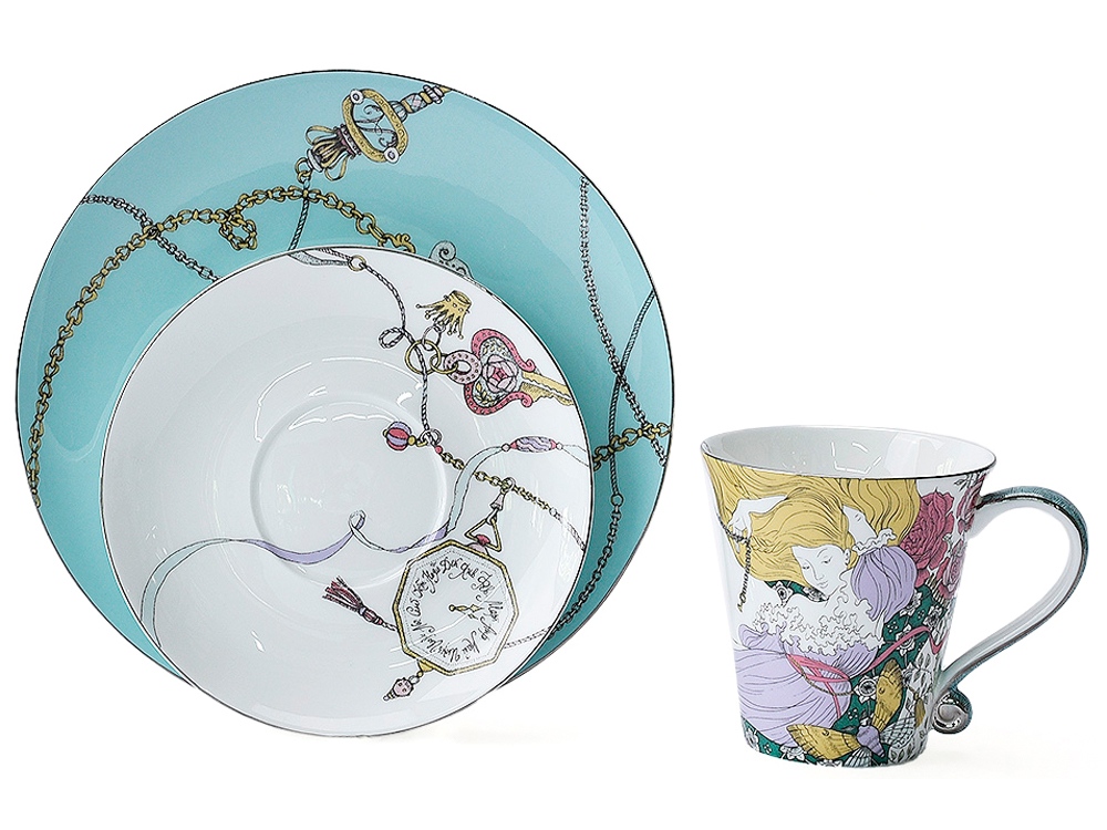 Набор чашка и блюдце «TEA SET ALICE», мультиколор — изображение 4