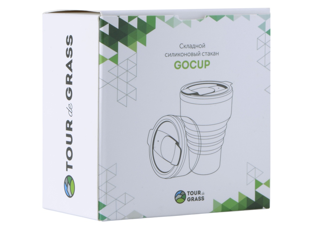 Силиконовый складной стакан «GoCup», темно-серый — изображение 7