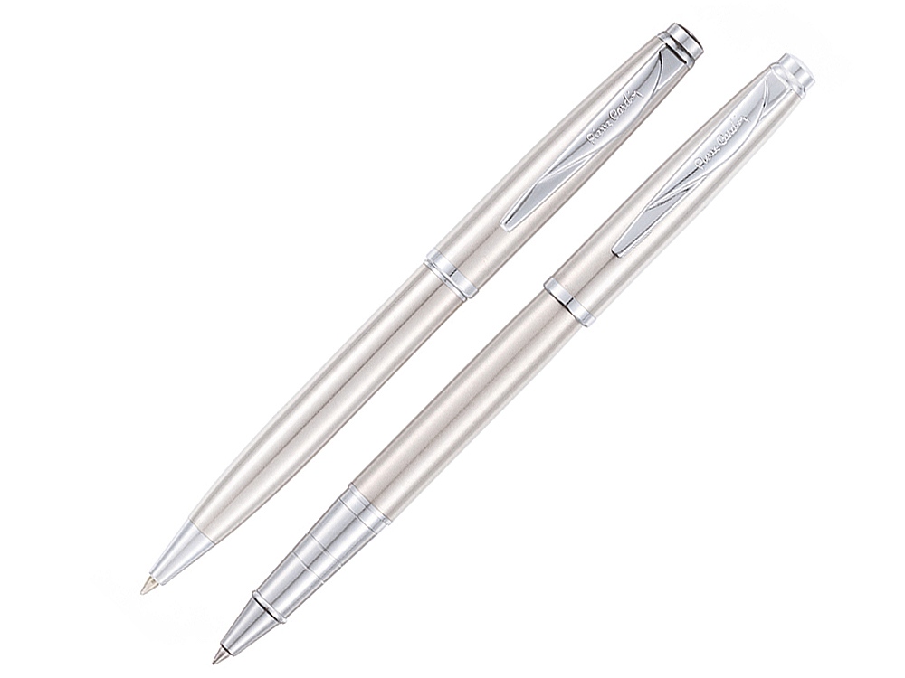 Набор «Pen and Pen»: ручка шариковая, ручка-роллер, серебристый