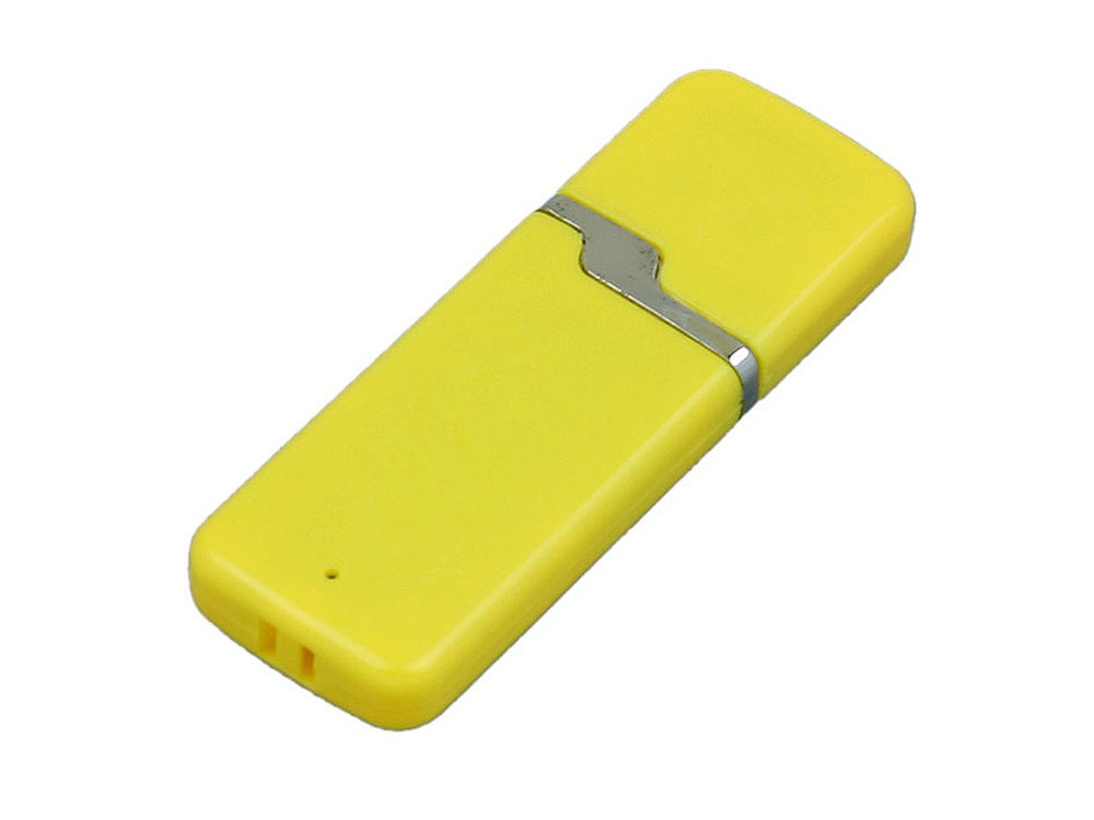 USB 2.0- флешка на 4 Гб с оригинальным колпачком, желтый