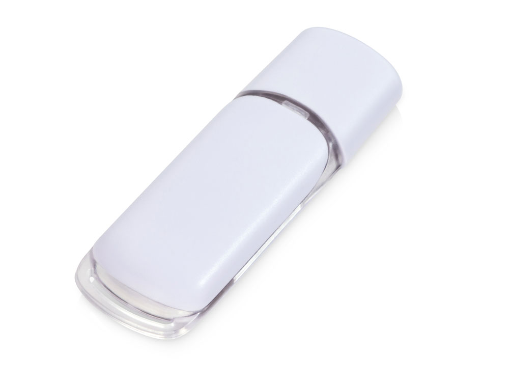 USB 2.0- флешка на 32 Гб с цветными вставками, белый