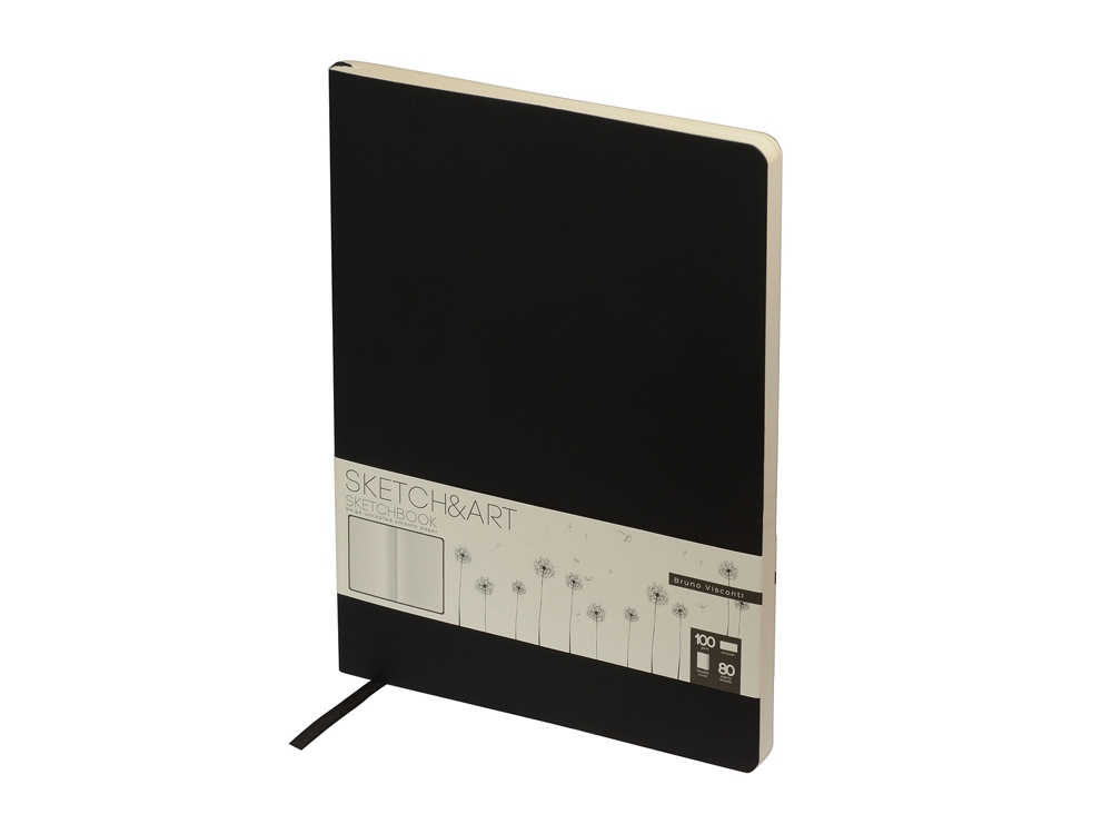 Скетчбук B5 «Sketch & Art» 100 г/м2, soft-touch, черный