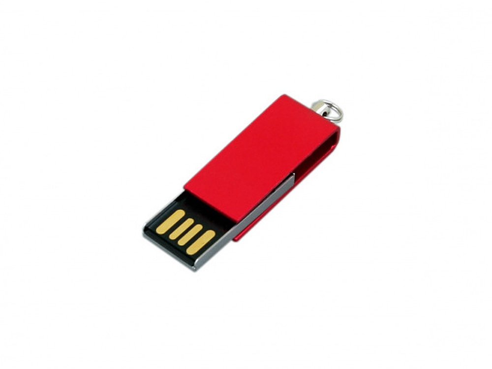 USB 2.0- флешка мини на 16 Гб с мини чипом в цветном корпусе, красный — изображение 2