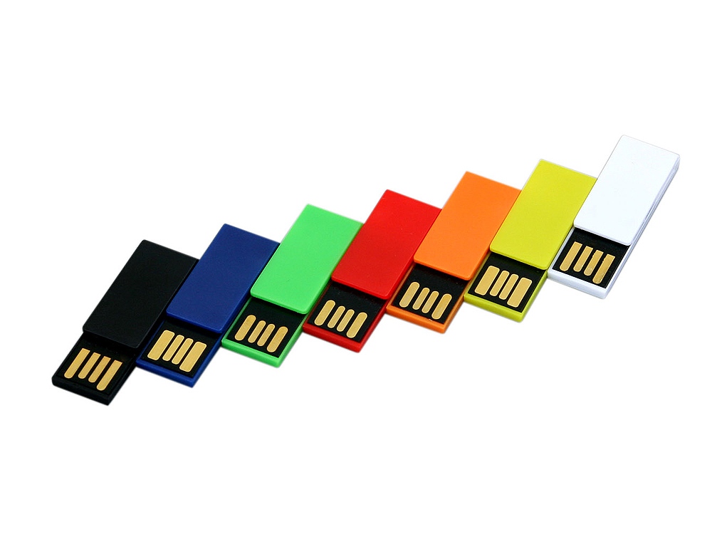 USB 2.0- флешка промо на 16 Гб в виде скрепки, синий — изображение 4