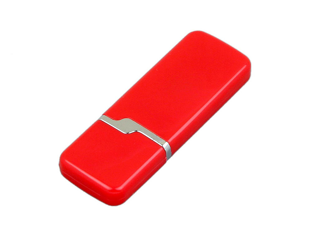 USB 2.0- флешка на 4 Гб с оригинальным колпачком, красный — изображение 3
