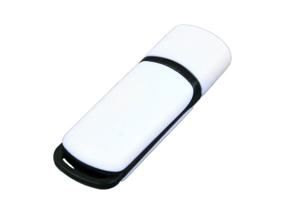 USB 2.0- флешка на 8 Гб с цветными вставками, белый/черный
