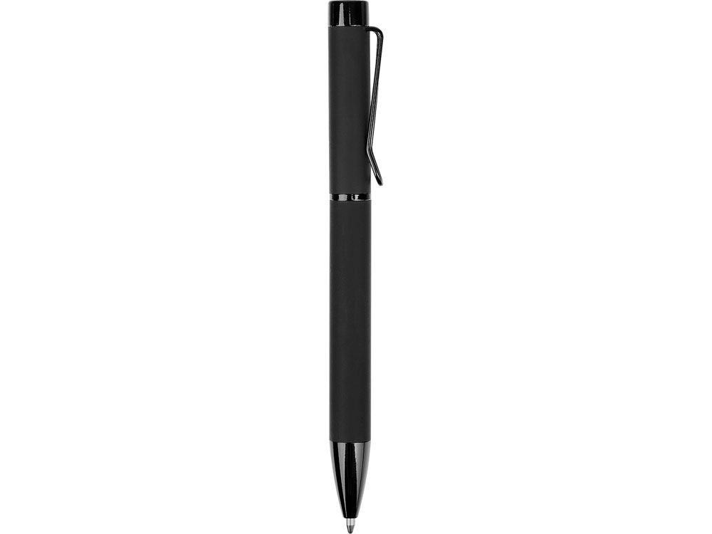 Металлическая шариковая ручка «Black Lama» soft-touch, черный — изображение 3