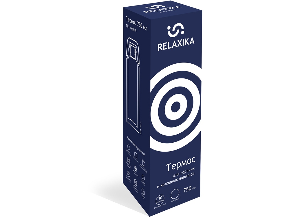 Термос Relaxika «101», 750 мл, темно-синий — изображение 11
