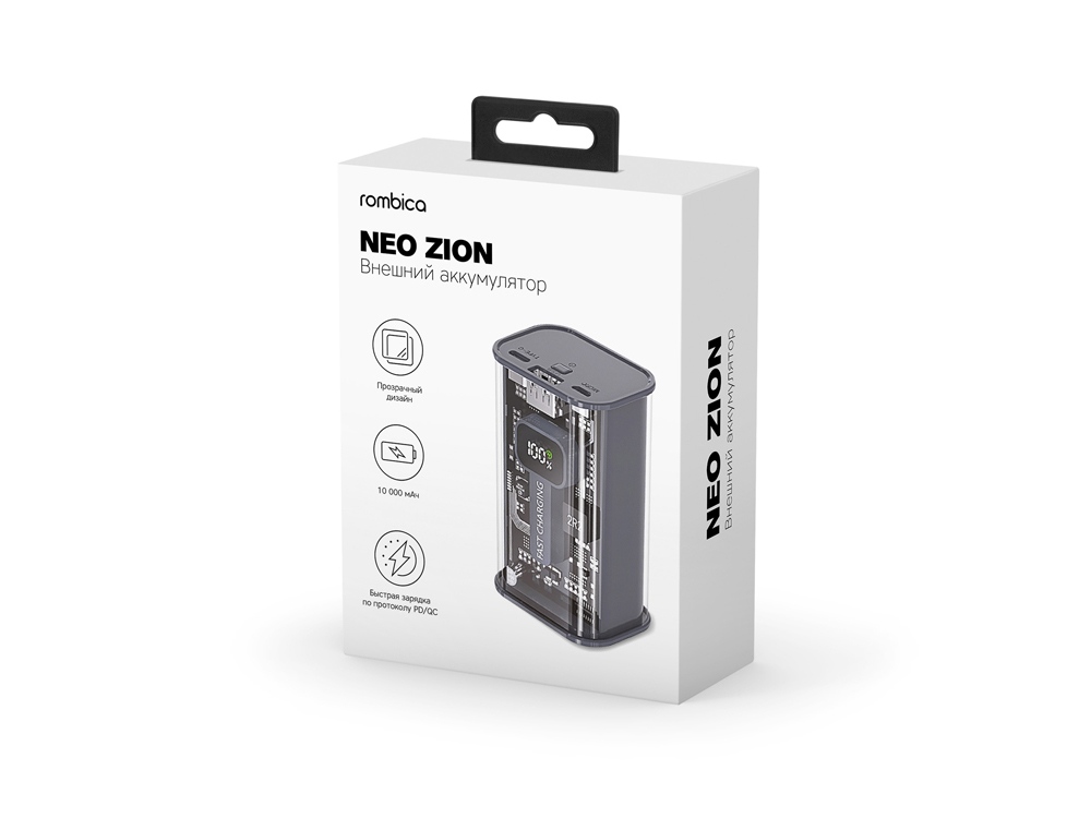 Внешний аккумулятор «NEO Zion», 10000 mAh, серый — изображение 5