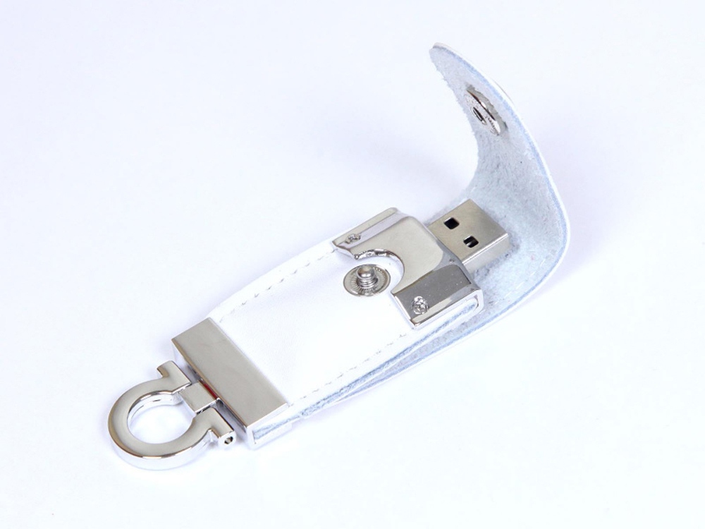 USB 2.0- флешка на 8 Гб в виде брелока, белый
