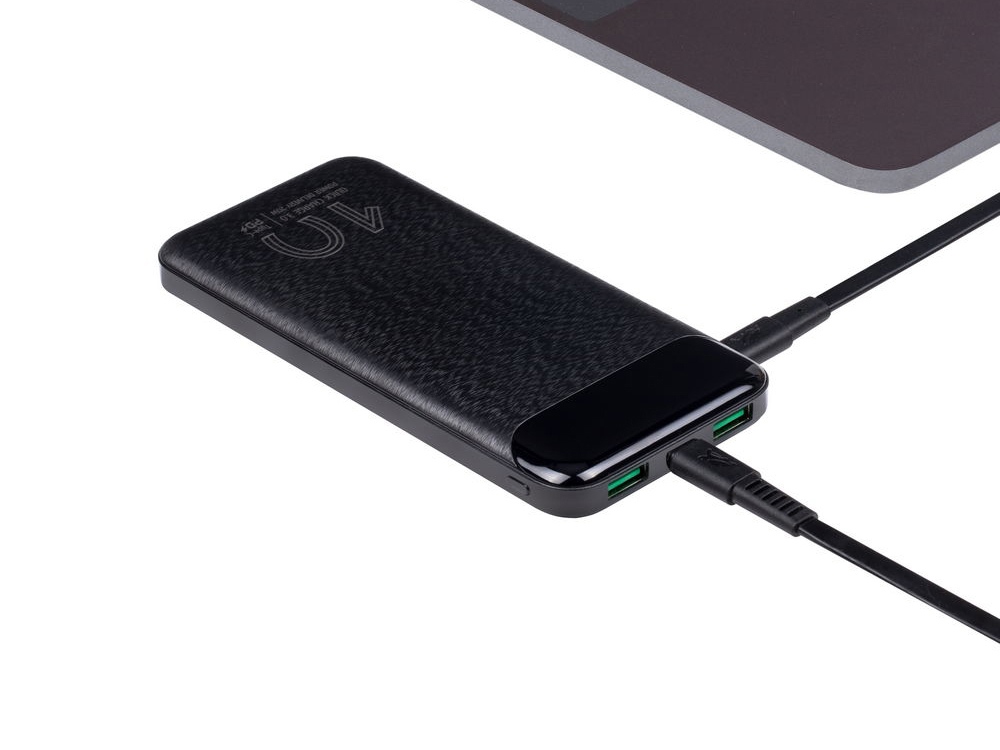 Внешний аккумулятор с дисплеем, 10000 mAh, черный — изображение 12