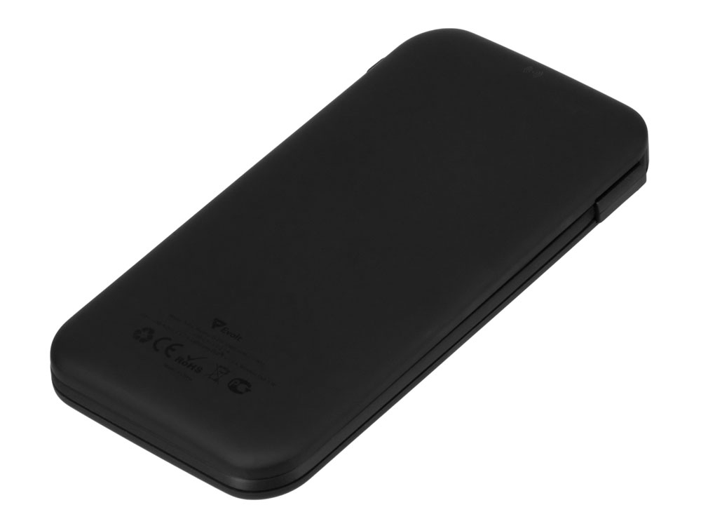 Внешний беспроводной аккумулятор с подсветкой лого «Astro», soft-touch, 10000 mAh, черный — изображение 2