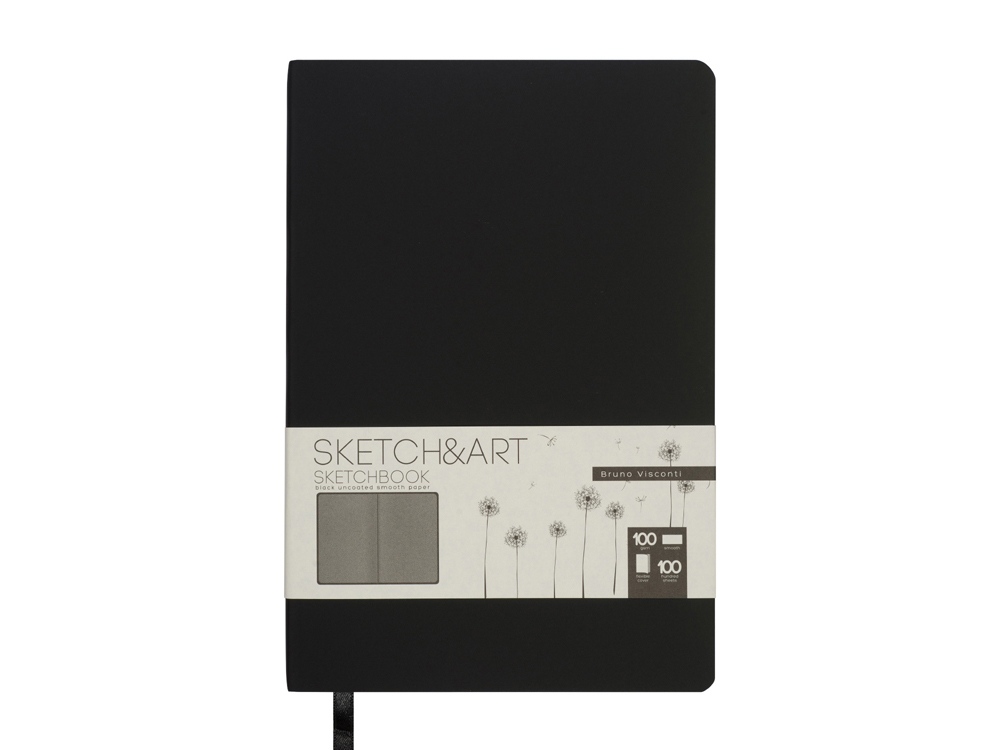 Скетчбук А5 «Sketch & Art» 100 г/м2, soft-touch, черный — изображение 2
