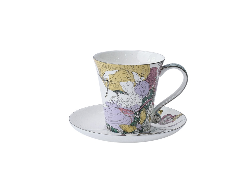 Набор чашка и блюдце «TEA SET ALICE», мультиколор