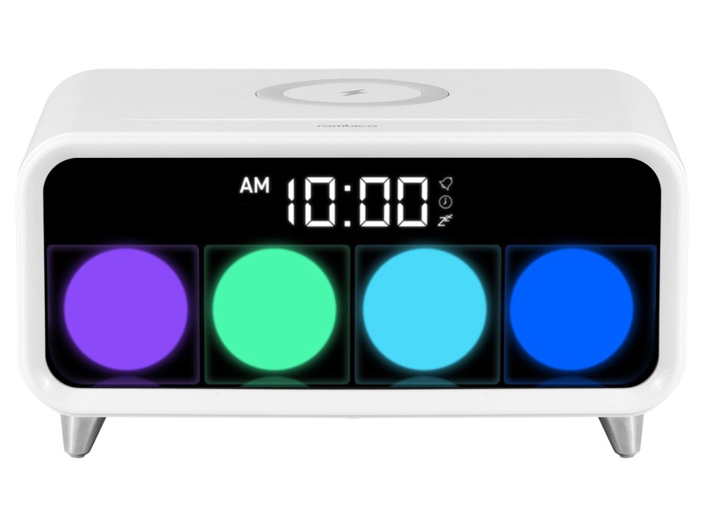 Часы с беспроводным зарядным устройством «Timebox 1», белый — изображение 3