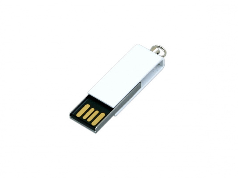 USB 2.0- флешка мини на 16 Гб с мини чипом в цветном корпусе, белый — изображение 2