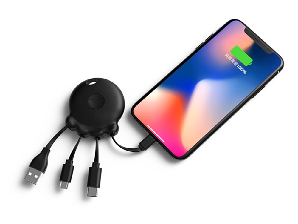 Внешний аккумулятор «Octopus Booster», 1000 mAh, черный — изображение 3