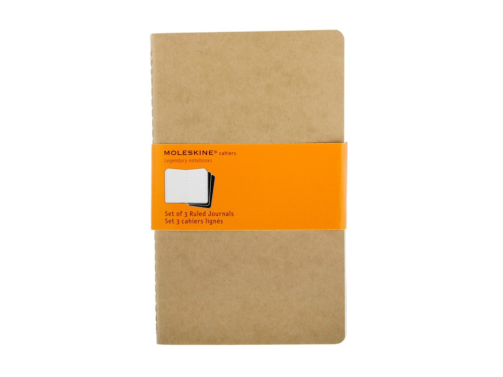 Набор записных книжек А5 Cahier (в линейку), 3 шт, бежевый — изображение 3