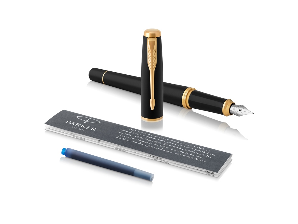 Ручка перьевая Parker «Urban Core Muted Black GT», черный матовый/золотистый — изображение 5