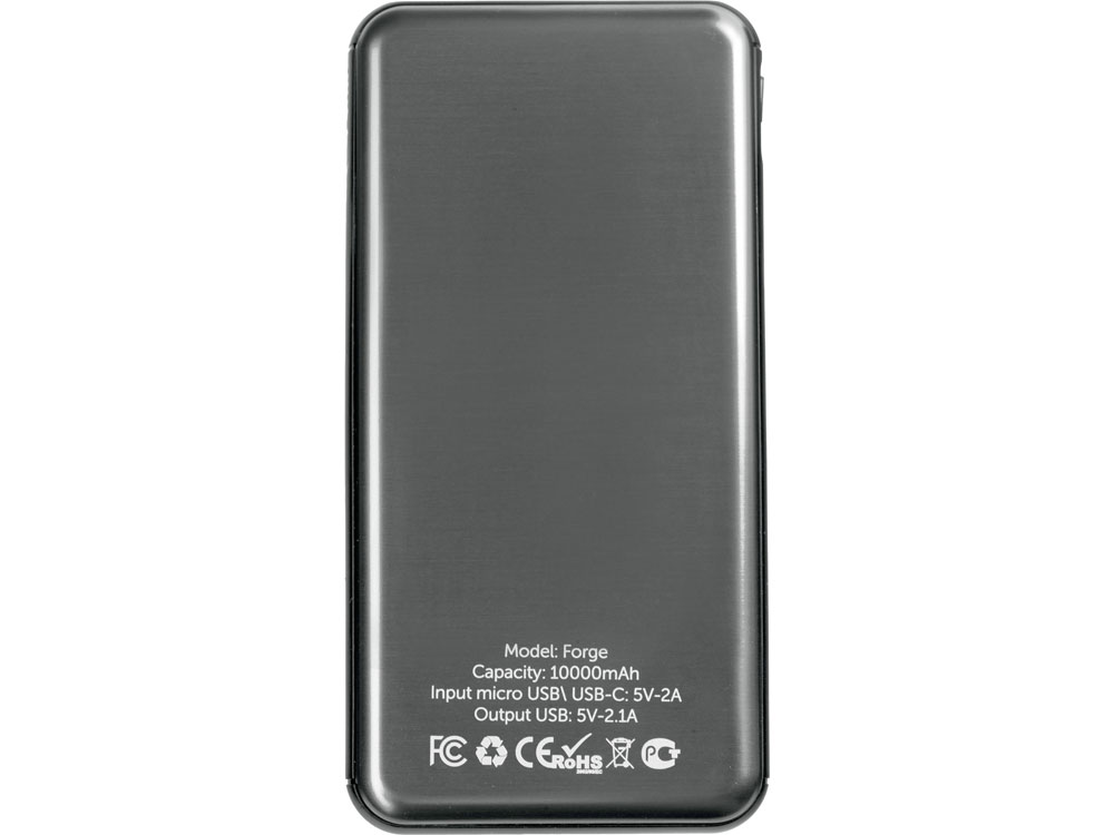 Внешний аккумулятор «Forge» v.2 , 10000 mAh, серый — изображение 3