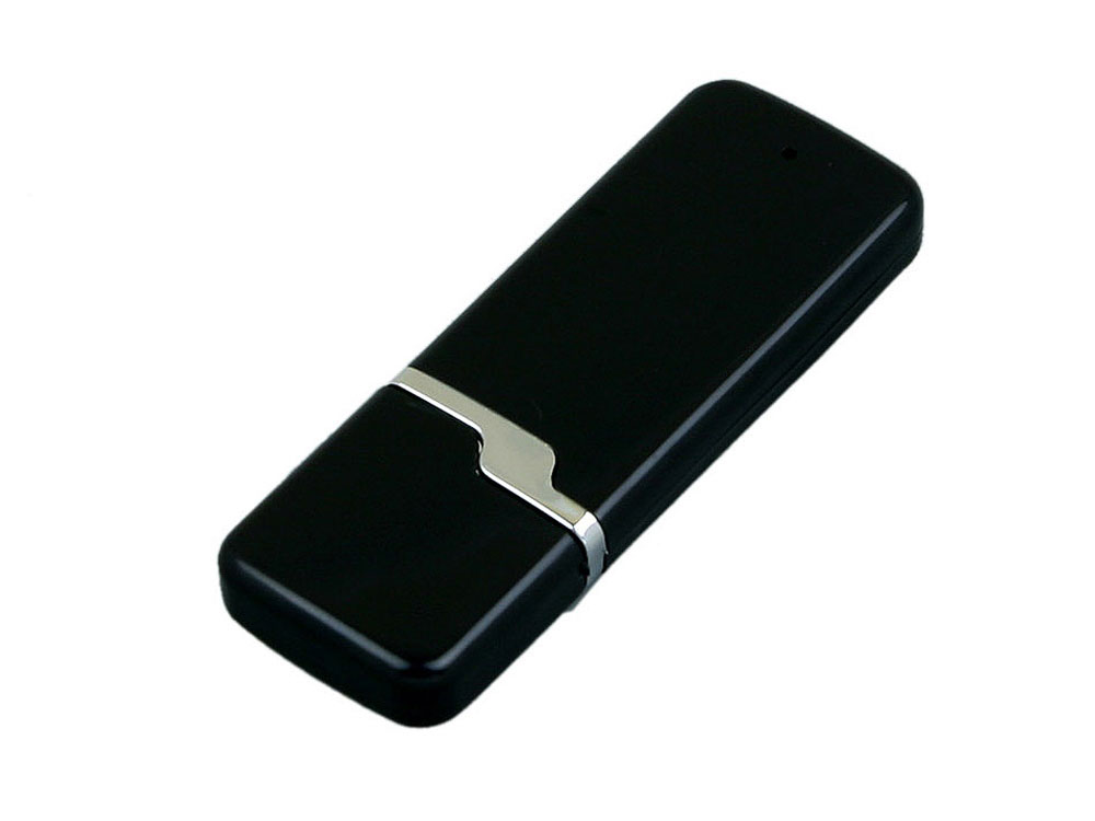 USB 2.0- флешка на 4 Гб с оригинальным колпачком, черный — изображение 3