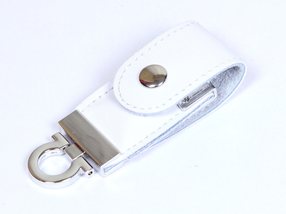 USB 2.0- флешка на 8 Гб в виде брелока, белый — изображение 2