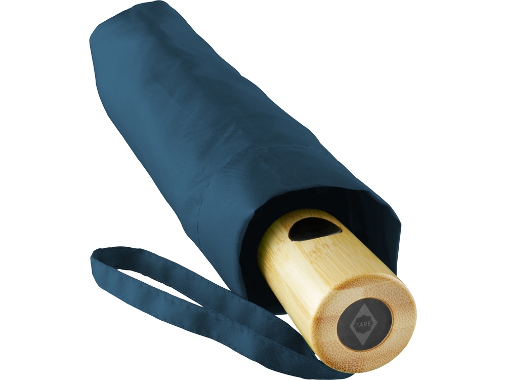 Зонт складной из бамбука «ÖkoBrella» полуавтомат, красный — изображение 3