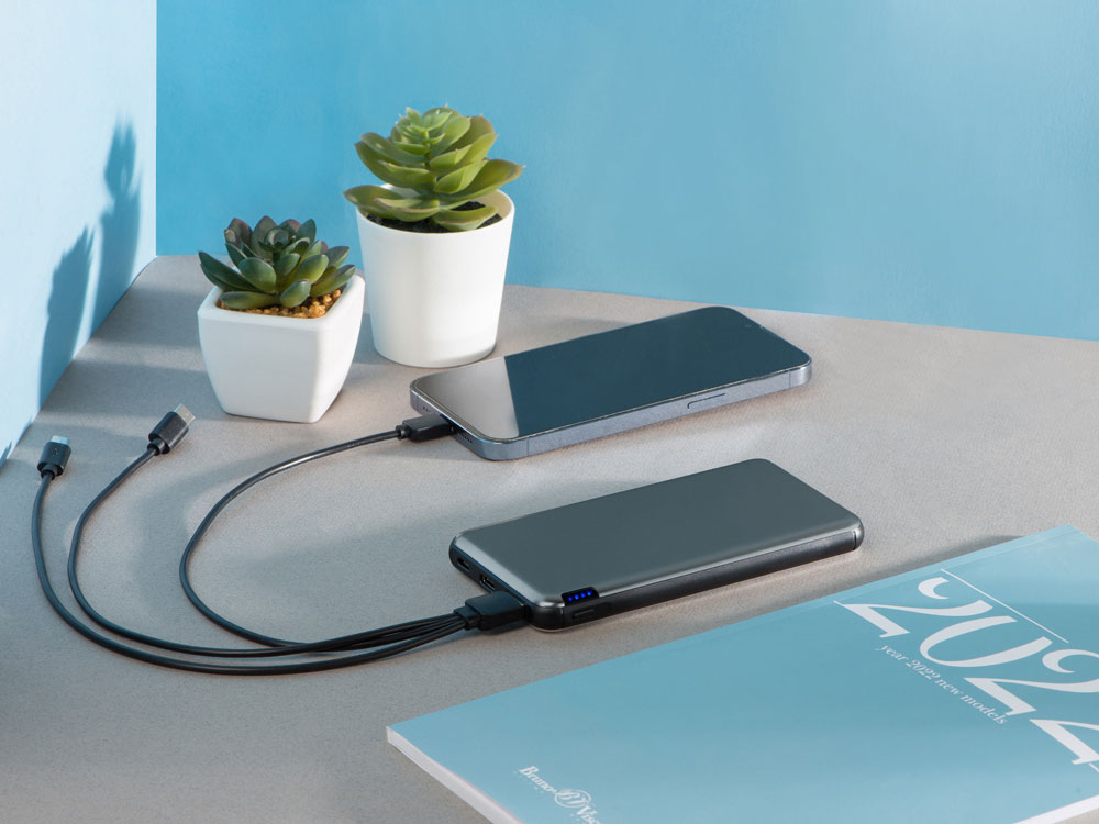 Внешний аккумулятор «Forge» v.2 , 10000 mAh, серый — изображение 10