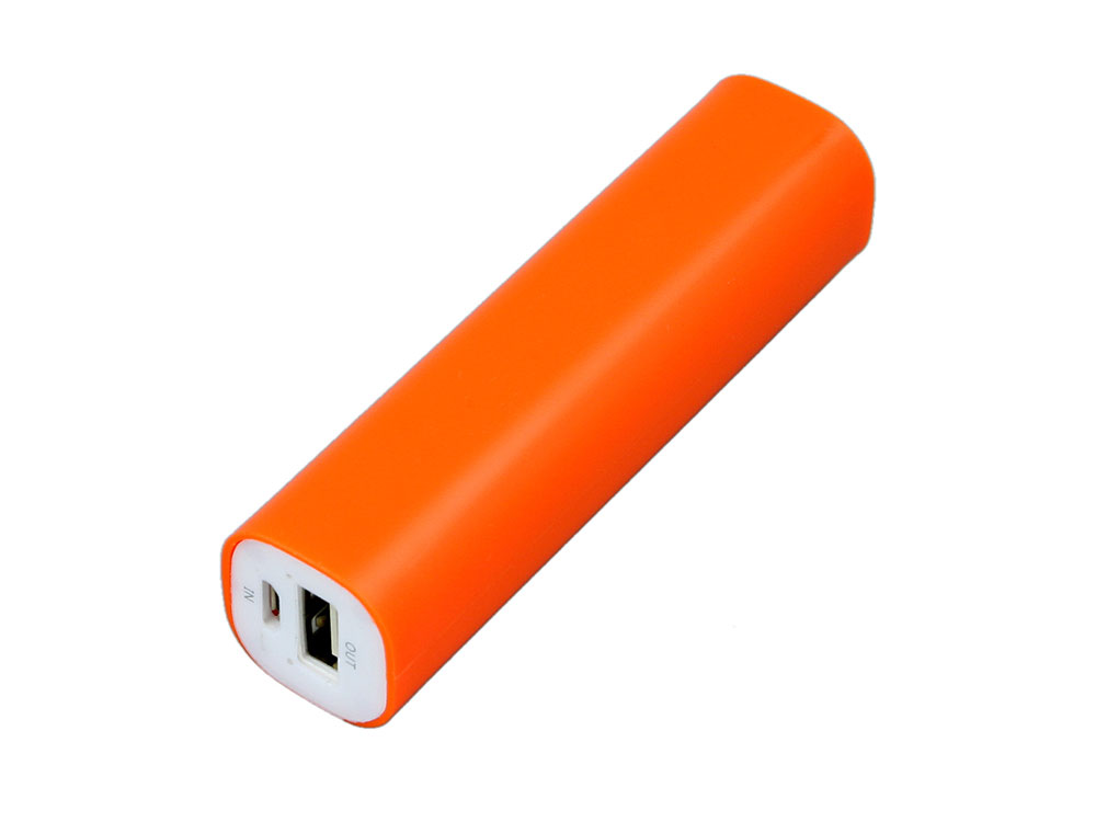 Внешний аккумулятор «Digi» прямоугольной формы, 2600 mAh, оранжевый